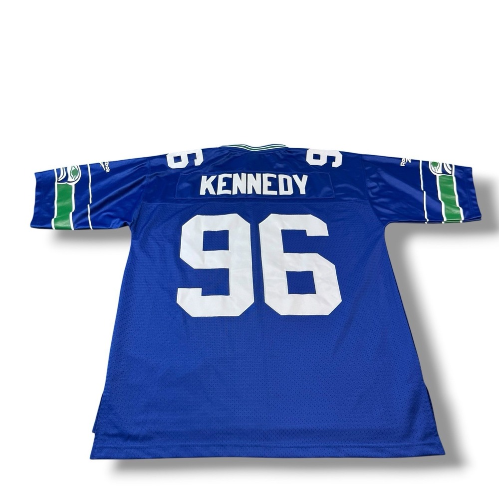 Reebok NFL Gridiron Classic Seattle Seahawks #96 Cortez Kennedy Retro Jersey L - Picture 2 of 13